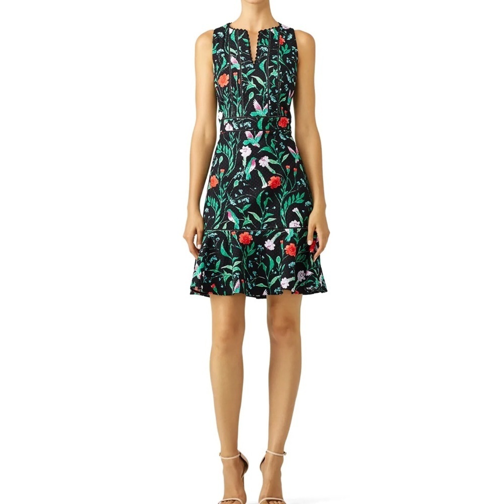 Kate Spade New York Embroidered Floral Hummingbird Dress Size 0